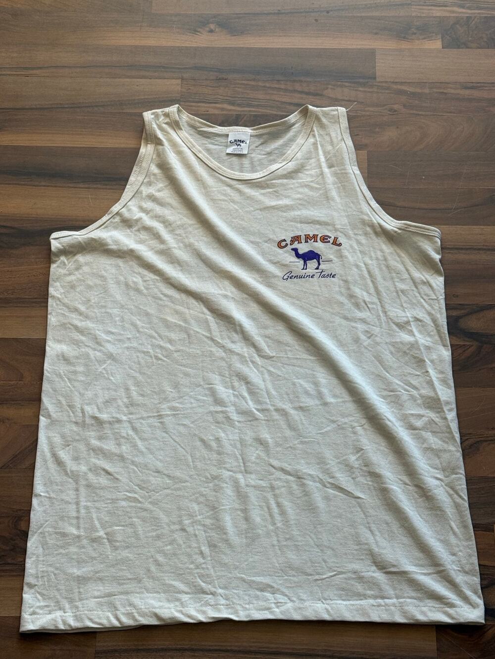 1995 Camel tank top slight yellowing Deadstock size xl